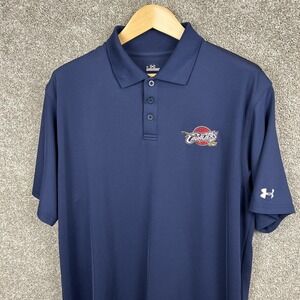 Under Armour Cleveland Cavalier Short Sleeve Polo Shirt Men's‎ Large Navy Blue